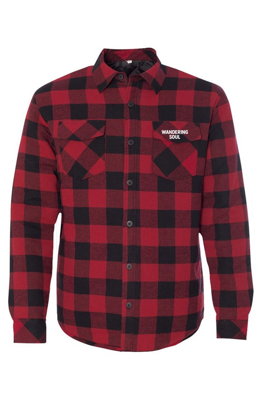 Mens Quilted Flannel Shirt Jacket